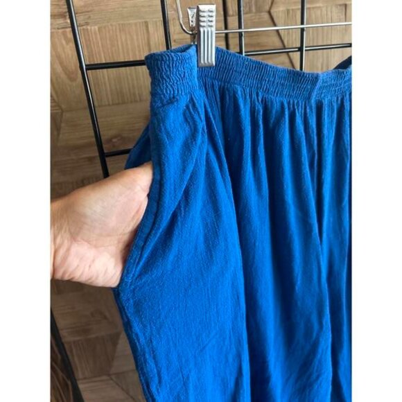 NWT - Manta Del Lago Womens Capri Sz 3X Blue Crochet Hem Casual - Picture 2 of 5